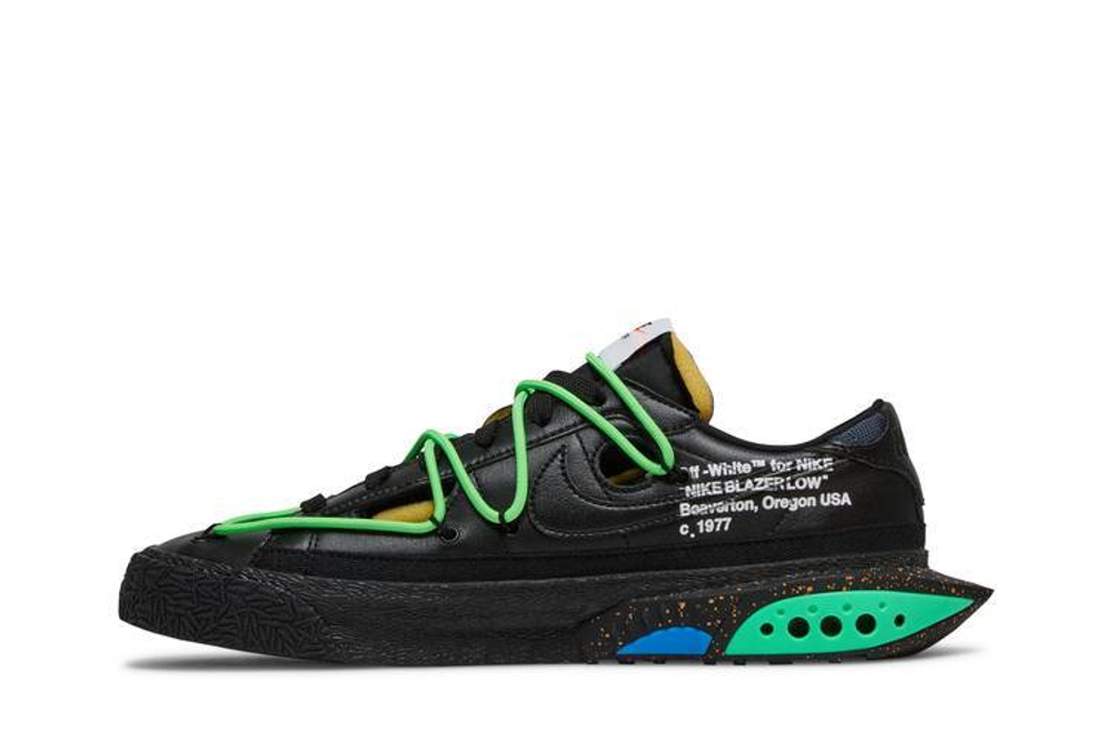 Кроссовки Off-White X Nike Blazer Low 77 "Black And Electro Green"