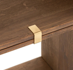 Полки 35х28х35, Эдгар, настенные, напольные, комплект из 2 шт, деревянные, дизайнерские, стеллаж модульный - 2 куба, массив дуба, цвет темный дуб, Dipriz