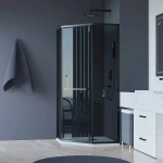 Душевой уголок RGW Hotel HO-084B 350608499-34 90x90 стекло тонированное/профиль черный