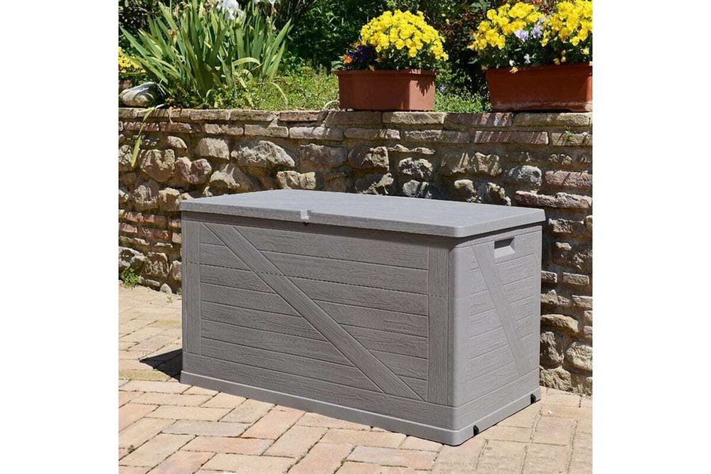 Сундук TOOMAX Wood Line, 420 л Светло-серый