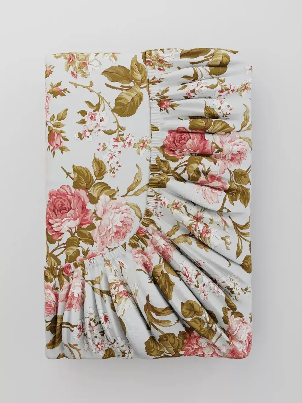 Постельное белье перкаль Сказка "Прохоровская роза (новая)" семейное Наволочка 50х70 см 2 шт Простынь на резинке 160x200 см Пододеяльник 145x215 см 2шт