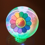 Мяч 6,5 см «Радужный цветочек» (попрыгун с водой и подсветкой) СТИКЕР НА ВЛОЖЕНИЕ