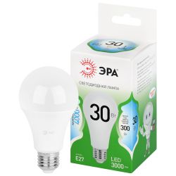 Лампа светодиодная ЭРА GREEN LINE LED A65-30W-840-E27 GL 30Вт груша яркий белый свет E27 | Лампы cветодиодные Груша (A)
