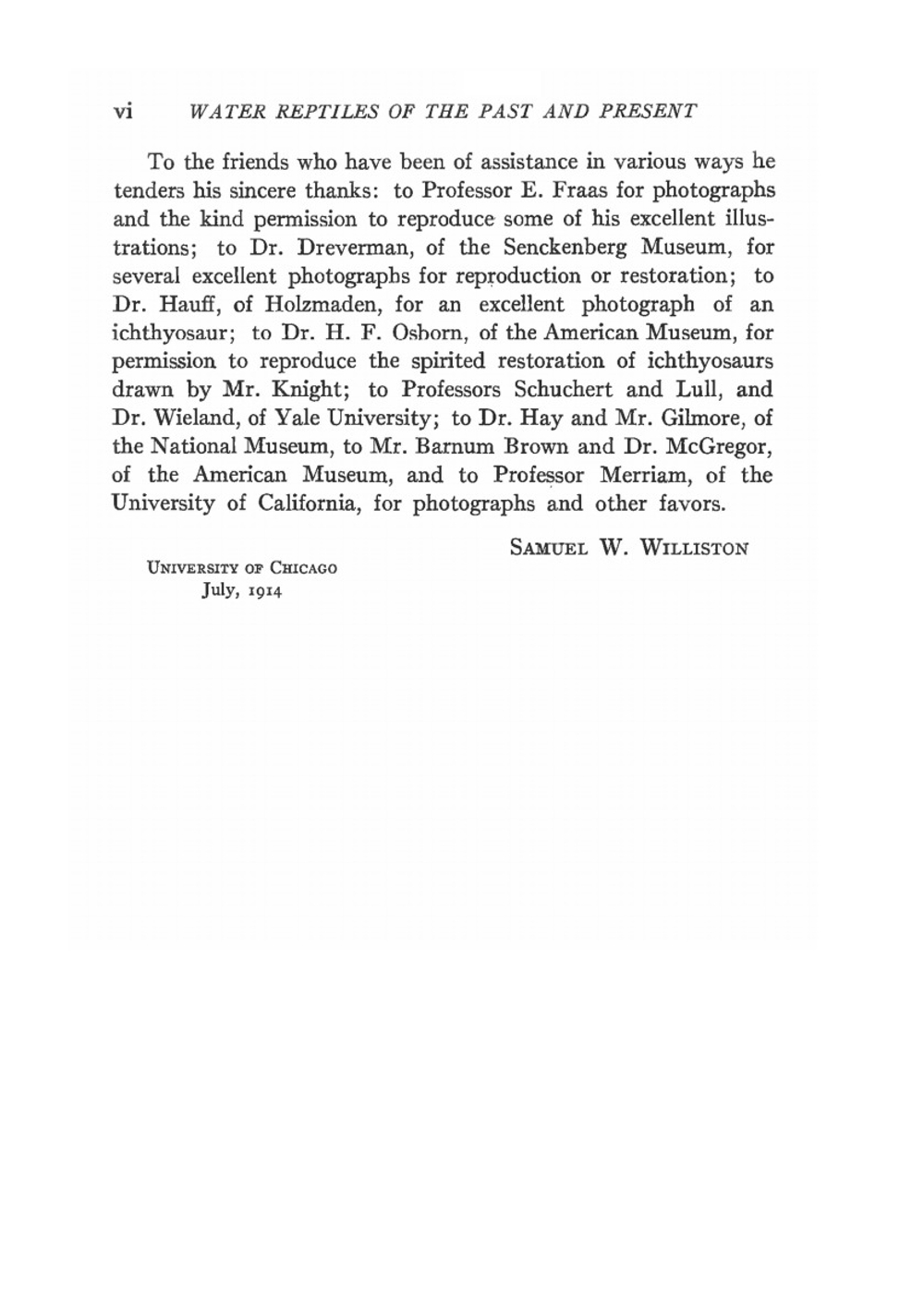 Water Reptiles Of The Past And Present | Samuel Wendell Williston