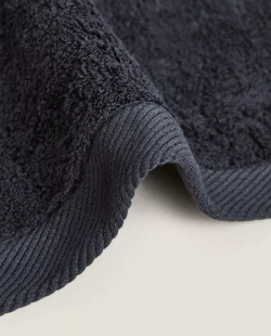 ZARA HOME ОДНОТОННОЕ ПОЛОТЕНЦЕ, ЧЕРНЫЙ