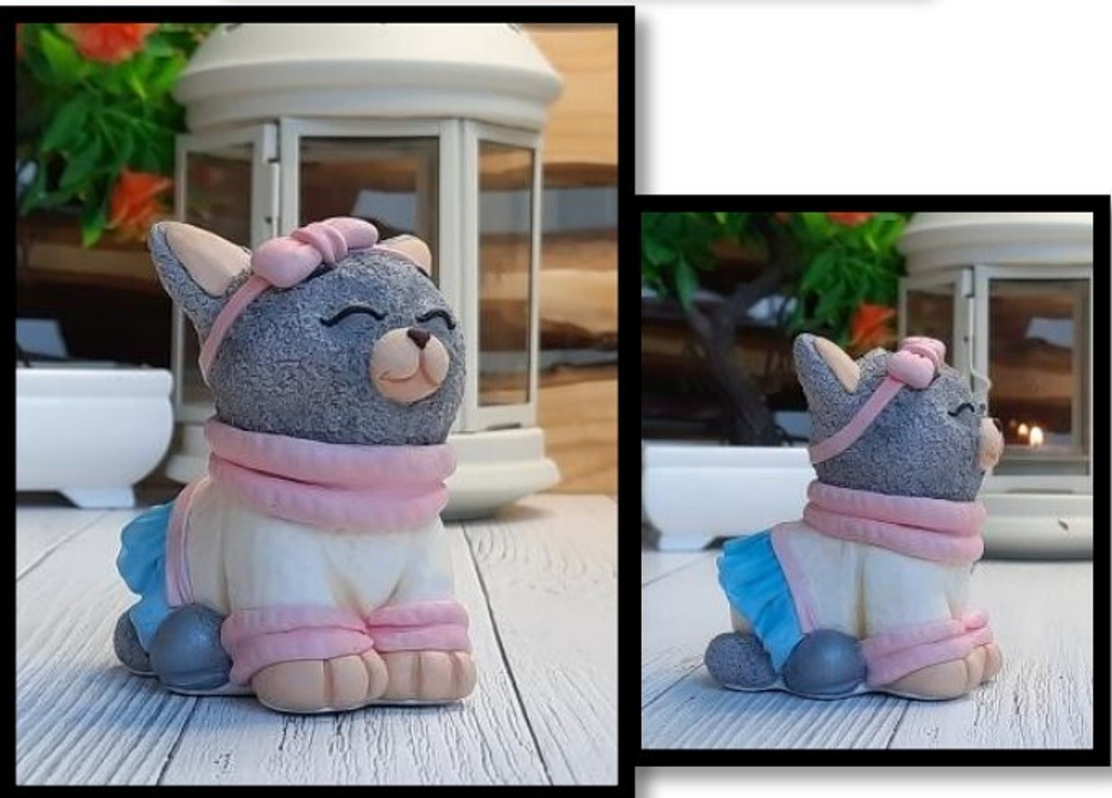 Молд силиконовый "3D Котенок" 7,5*6,5 см. КК49