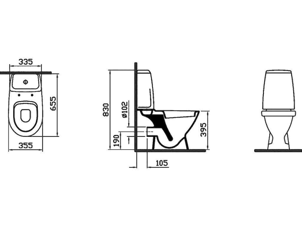 Унитаз-компакт VitrA Grand 9763B003-1206 с функцией биде