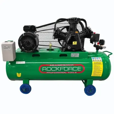 Компрессор 3-х поршневой с ременным приводом (3.0кВт, ресивер 100л, 360л/м, 220В) RockFORCE RF-TB290-150(220V)