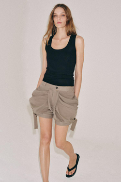 ZARA ТОП ИЗ ТОНКОГО ТРИКОТАЖА, ЧЕРНЫЙ