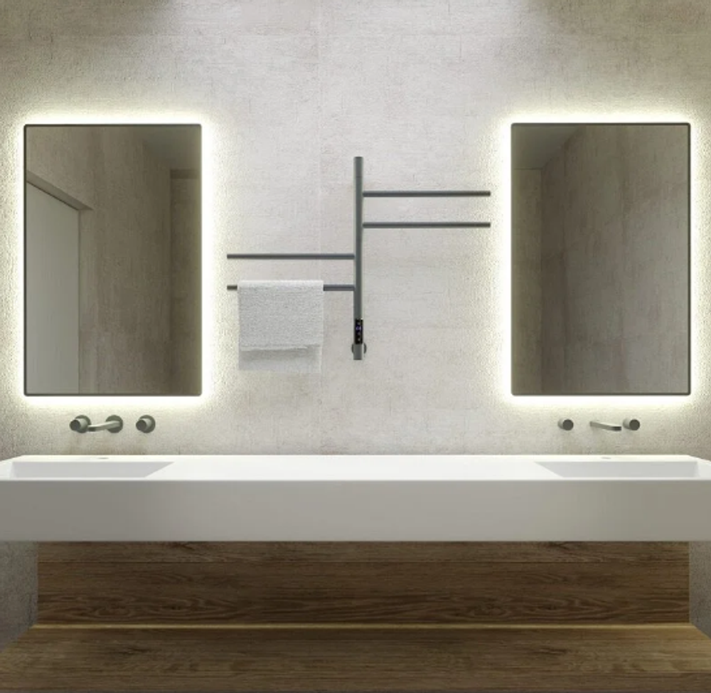Полотенцесушитель электрический Vincea VTD-1S1CGE 43x60, графит, таймер, , шт
