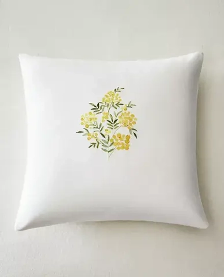 ZARA HOME НАВОЛОЧКА ДЛЯ ДЕКОРАТИВНОЙ ПОДУШКИ С ПРИНТОМ, ЖЕЛТОВАТО-БЕЛЫЙ