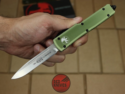 Нож Microtech Ultratech S/E - зеленая рукоять, стандартный сатин клинок RK-361