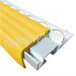 Противоскользящая лента с закладным элементом 20х32х2400 мм под плитку толщиной 10 мм. Желтая