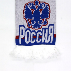 Шарф Россия триколор вязаный