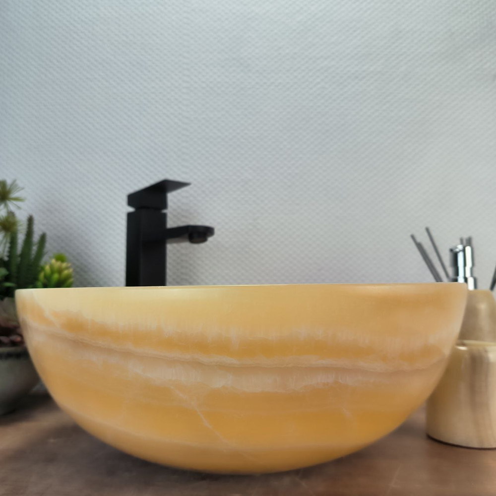 Раковина из оникса Bowl Yellow TinLip BO-62854 40*40*15 40
