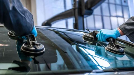 Установка заднего стекла