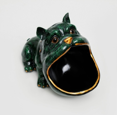 Конфетница Бульдог, малахит