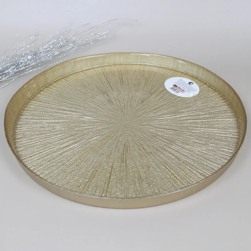 Тарелка 32см «Золотая кувшинка»