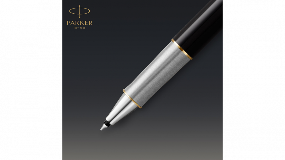 Ручка-роллер Parker Sonnet Premium Refresh BLACK GT, стержень: F, цвет чернил: black, в подарочной упаковке