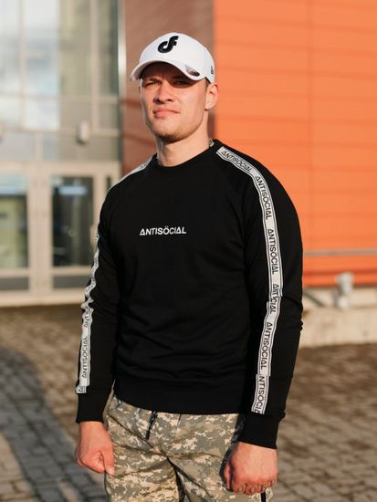 Свитшот Antisocial Sweatshirt Black Stripe (чёрный)