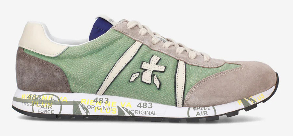 Premiata Lucy 6602 Серые с зеленым