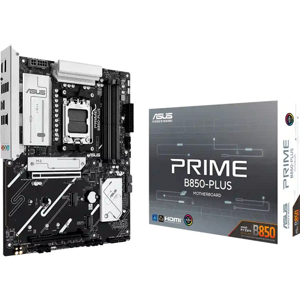 Материнская плата ASUS PRIME B850-PLUS, AM5/AMD B850/4xDDR5/4xPCI-Ex16/3xM.2/SB/DisplayPort/HDMI/ATX (90MB1LC0-M0EAY0)