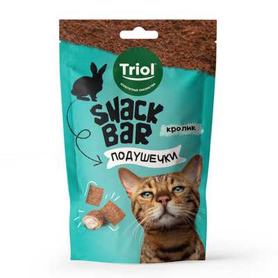 Лакомство Triol SNACK BAR для кошек "Мини-подушечки с начинкой из кролика", 30г