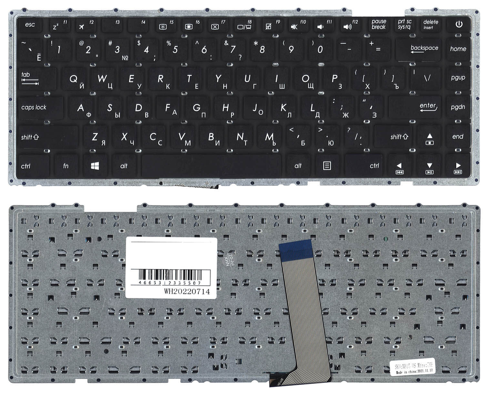 Клавиатура для ноутбука Asus X442 X442UA черная