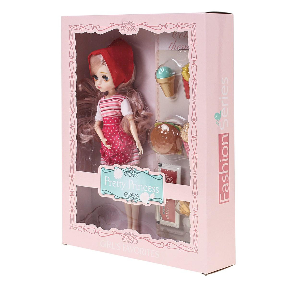 Кукла тип модница на шарнирах с аксесс. коробка PS2106-2