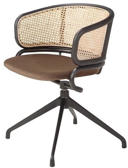 Поворотное кресло 4129/DC-1698B из бархата и ротанга Испания 