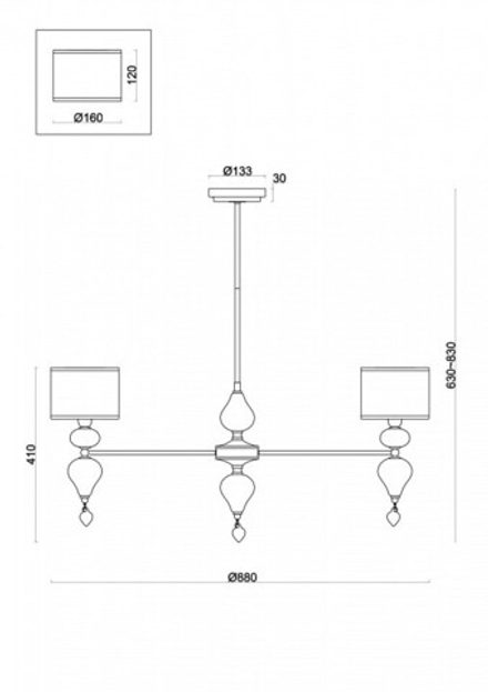 Люстра на штанге Freya Raise FR5369CL-08BS