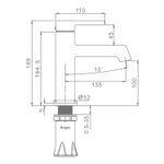 Смеситель для раковины Raglo R20.10.09, графит