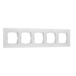 Рамка на 5 постов Senso (белый, стекло soft-touch) W0053101