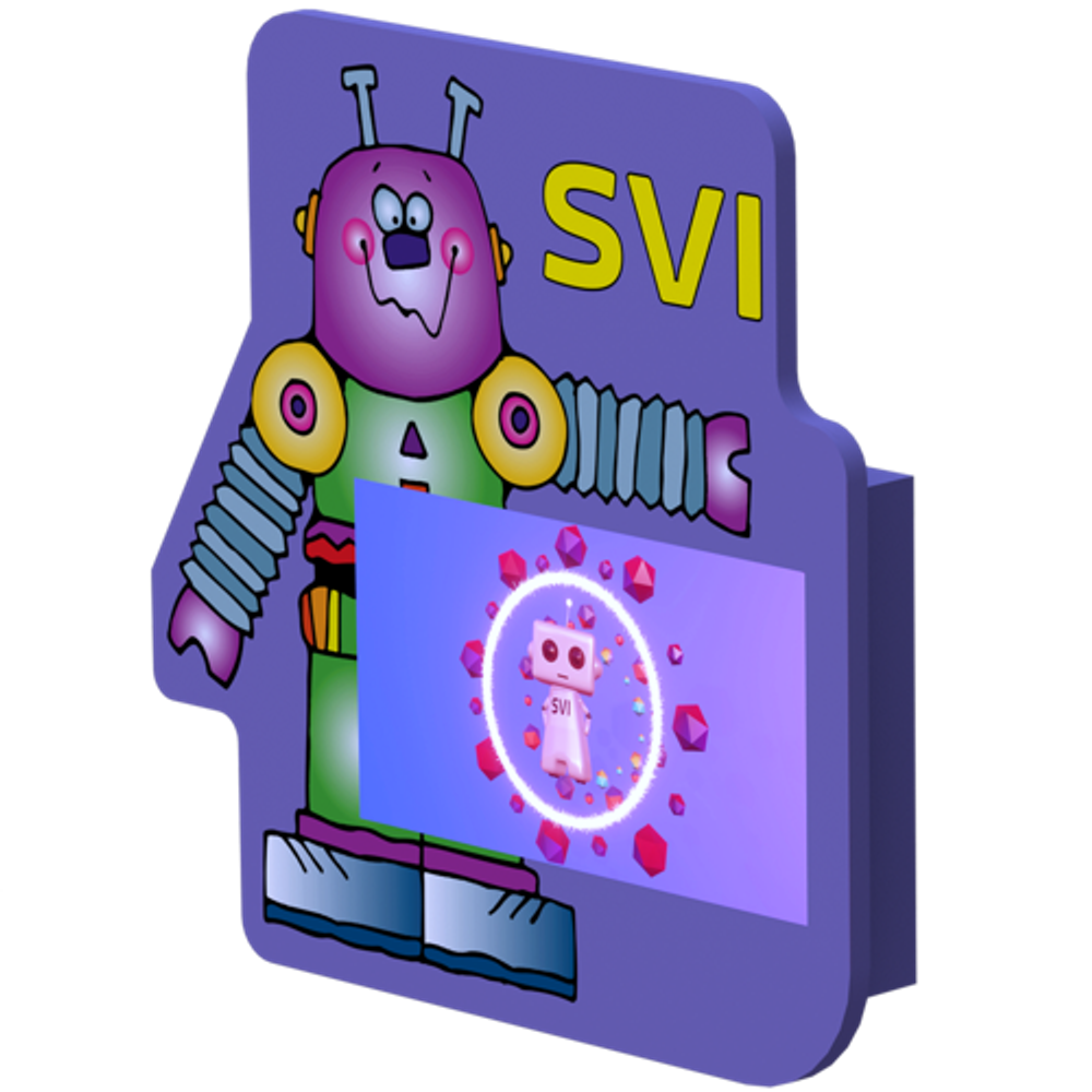Логопедическая интерактивная панель SVI Мини Робот без ПК (стандартный вариант МДФ/металл)