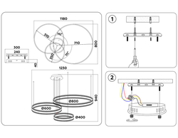 Ambrella Управляемый подвесной светодиодный светильник Original FA6201