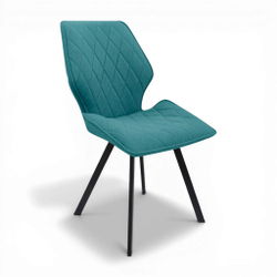 Стул "Раф" (арт. 342), велюр Бренди В15 мятный, ножки черные.