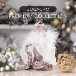 Елочное украшение Змея Лаурель Серебро