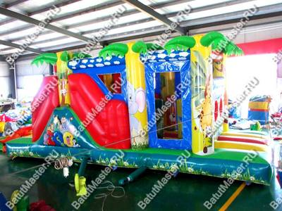 Надувной батут "Джунгли" 8*3*3 м