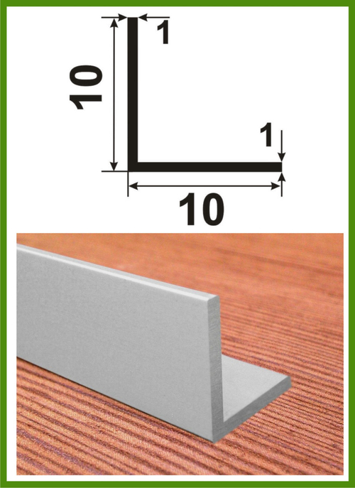 Уголок алюм. 10*10*1,2мм 2,5м без покр.