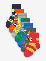 Носки хлопоковые для мальчика Next A05-835, 7 шт., Синий, Красный, Желтый