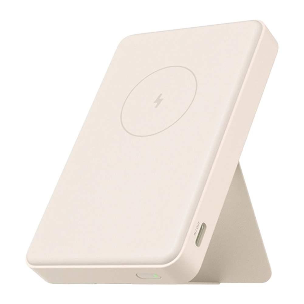 Внешний аккумулятор MagSafe с подставкой Xiaomi Magnetic Power Bank (Qi2) (6000 мА·ч) (версия Global) Беспроводная зарядка: Qi 15 Вт. Проводная зарядка: USB-C. Сертификация Qi2. Есть LED-индикация. Энергоёмкость — 23,22 Вт·ч. Максимальная выходная мощност