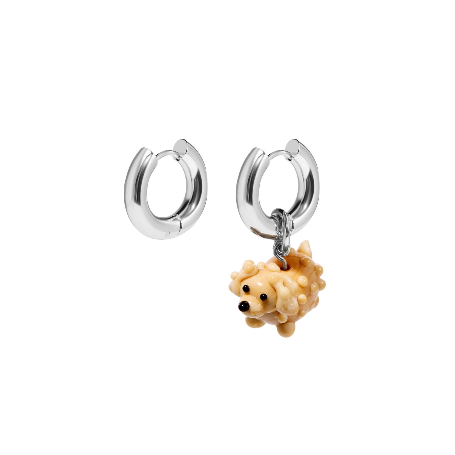 Серьги Favorite Fluffy Silver Earrings - Dog