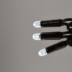 ULD-B5007-300-TBK WHITE IP67 Бахрома светодиодная с эффектом мерцания. 5м. Соединяемая. 300 светодиодов. Белый свет. Провод черный. TM Uniel