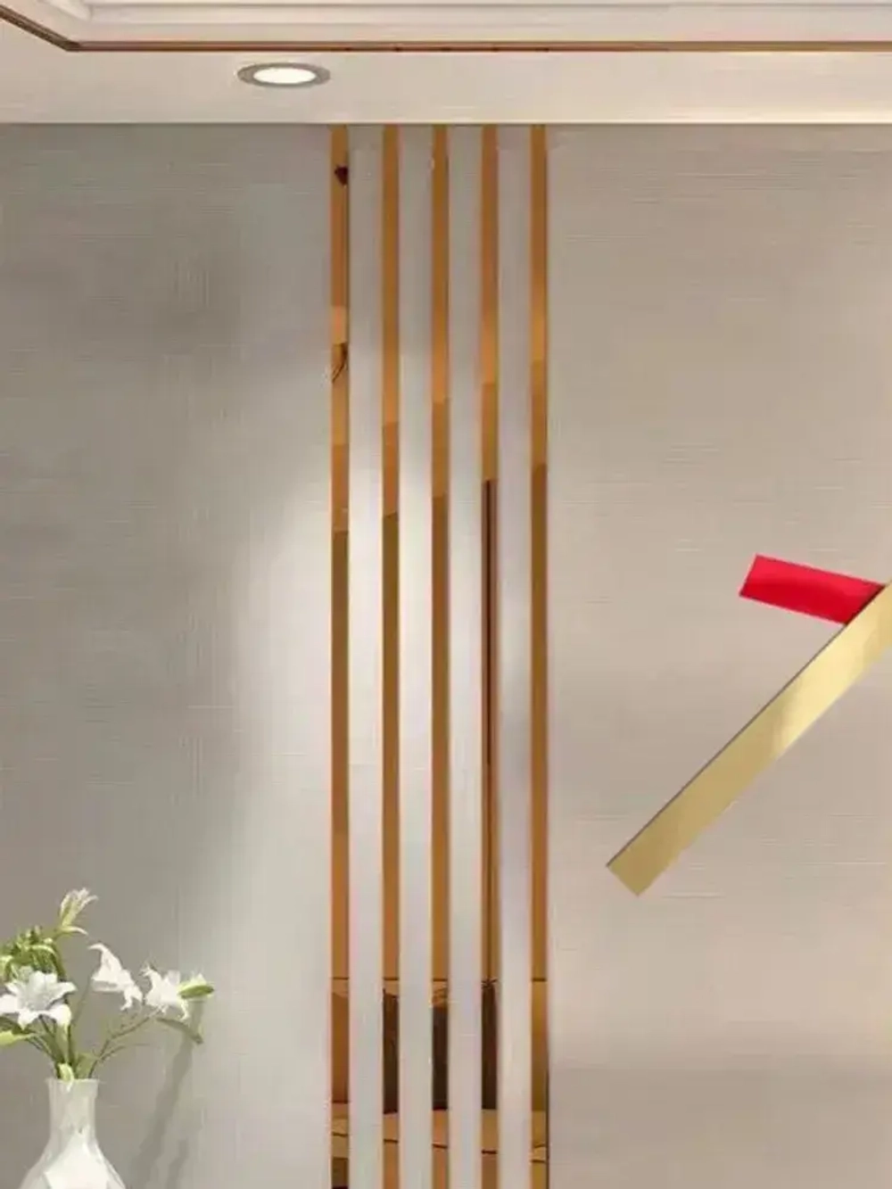 Молдинг декоративный самоклеящийся металлический золото 10 мм