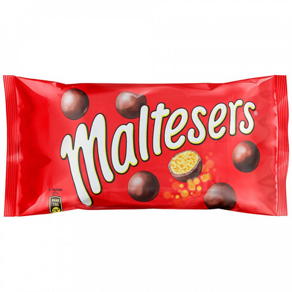 Драже Maltesers хрустящие шарики покрытые молочным шоколадом 37 г