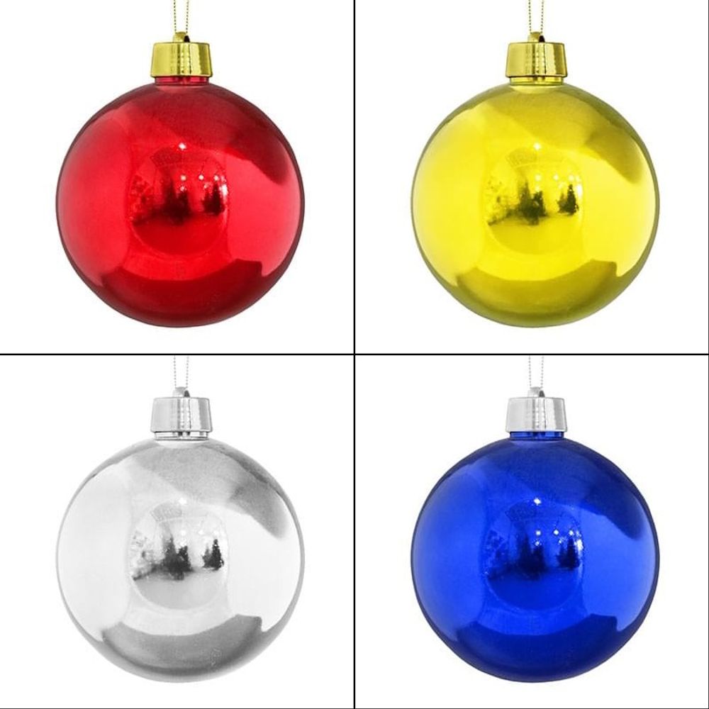 большие шары на елку - глянцевые