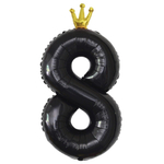Фольгированные цифры с короной 102 см в ассортименте