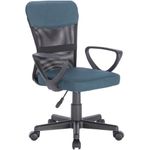 Кресло КОМПАКТНОЕ BRABIX "Jet MG-315", с подлокотниками, серо-синее, 531842