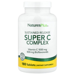 NaturesPlus, Super C Complex, комплекс с длительным высвобождением, 180 таблеток