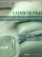 Постельное белье Евро Люкс 200х220 Зелёное